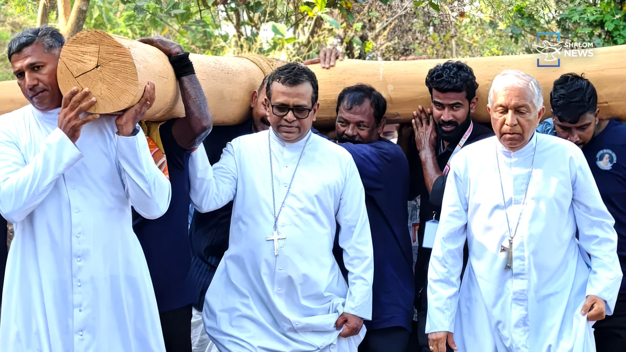 faithful carry cross penitential hill climb bishops