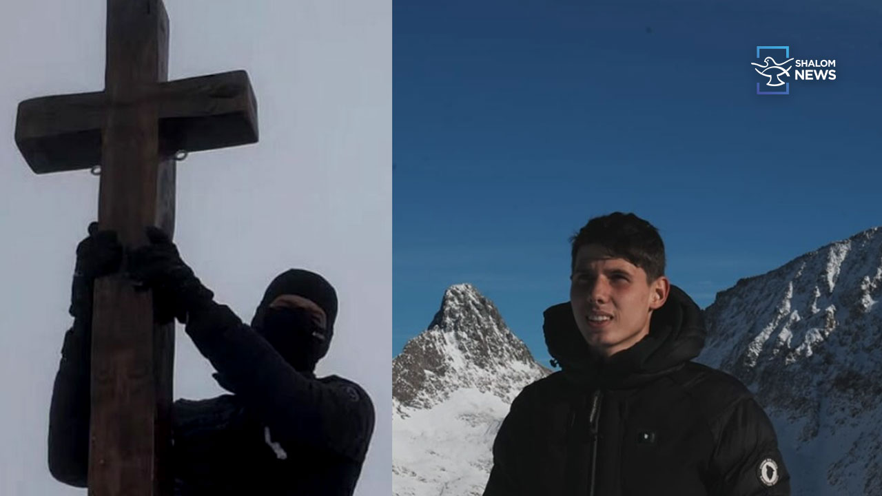 18-year-old climbs mountain carrying 35 kg cross