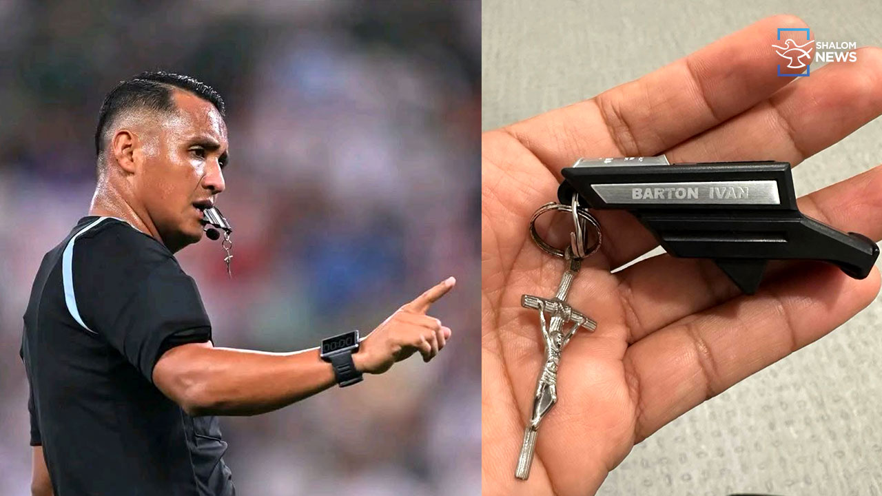 Cross on referee whistle World Cup semifinal